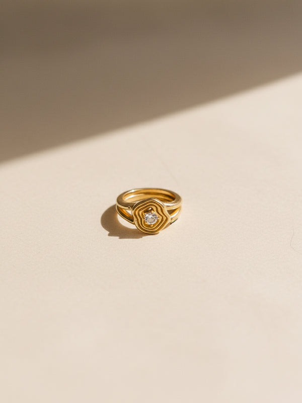 Gold Genesis Ring – Gold Plating by Celestina Jewels