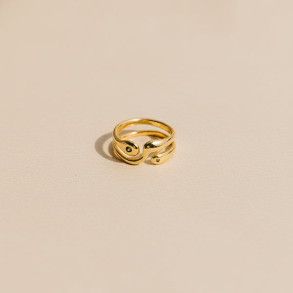 Gold Nopal Adjustable Ring – by Celestina Jewels