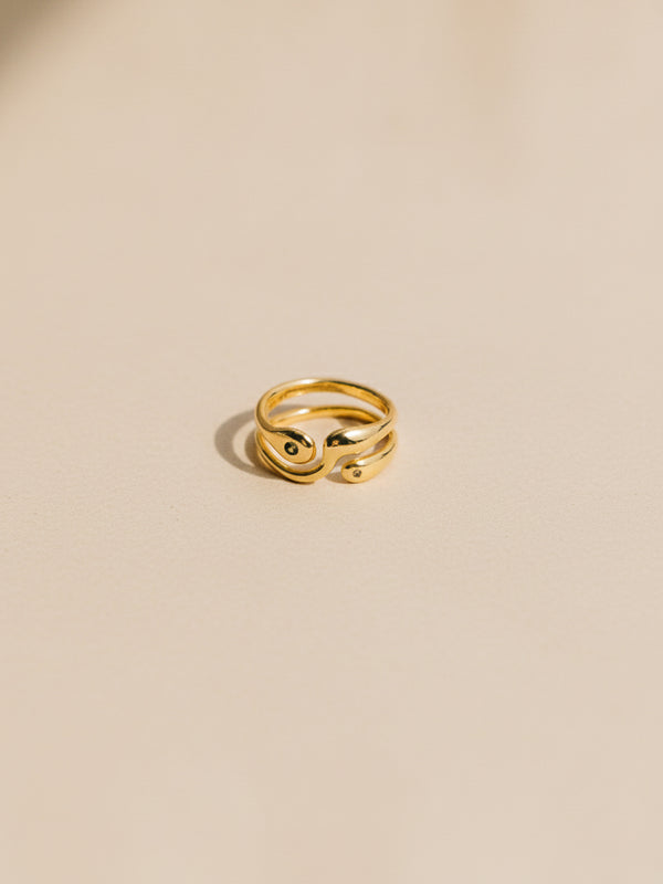 Gold Nopal Adjustable Ring – Gold Plating by Celestina Jewels