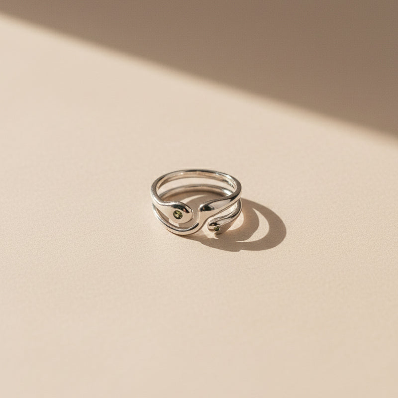 Silver Nopal Adjustable Ring