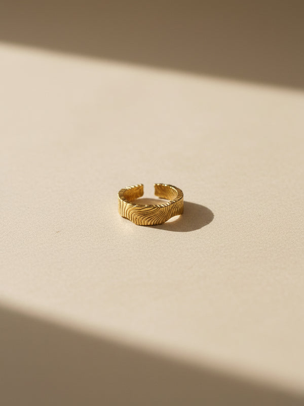Gold Terra Adjustable Ring – Gold Plating by Celestina Jewels